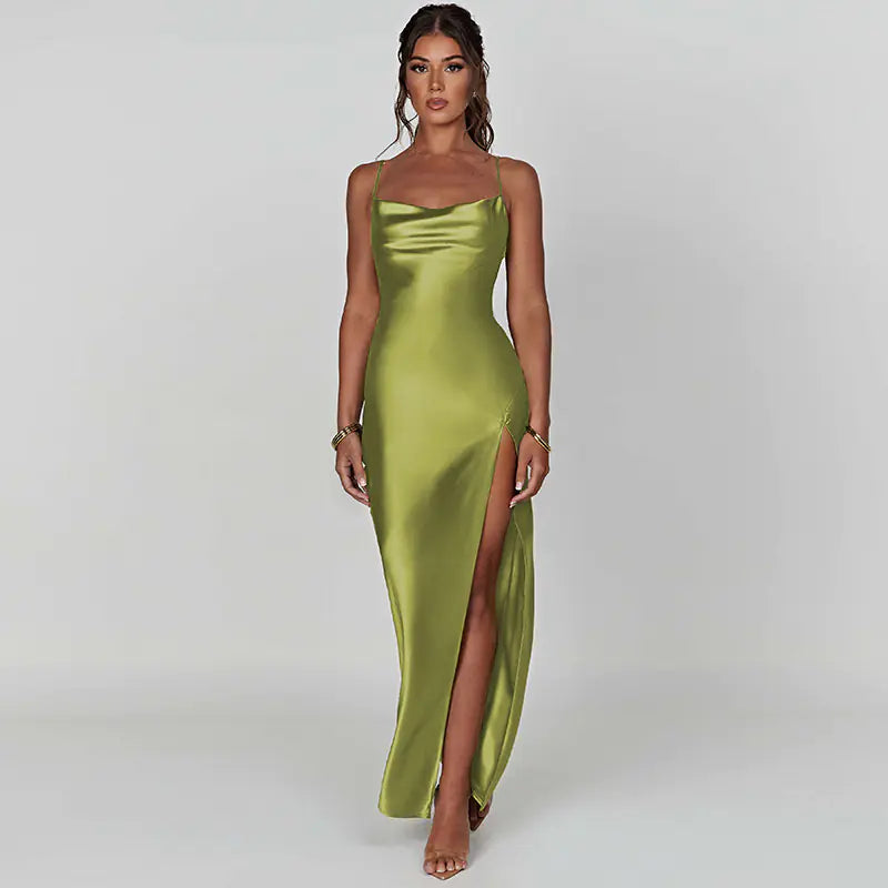 Vestido Brisa Sexy — Costas Nuas com Fenda Alta