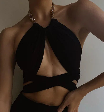 Hot Flame – Top Curto com Alças