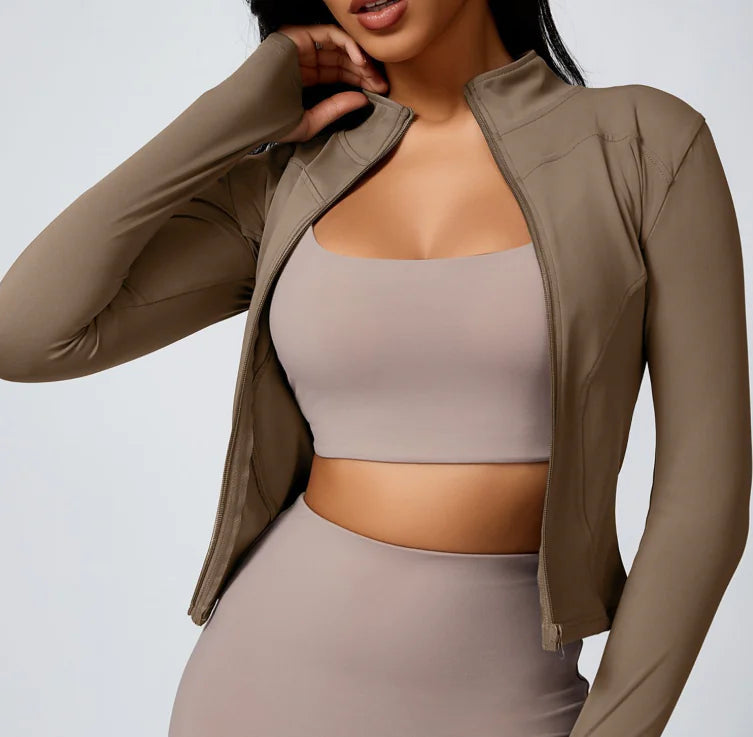Casaco Fitness Feminino Stretch – Conforto e Estilo