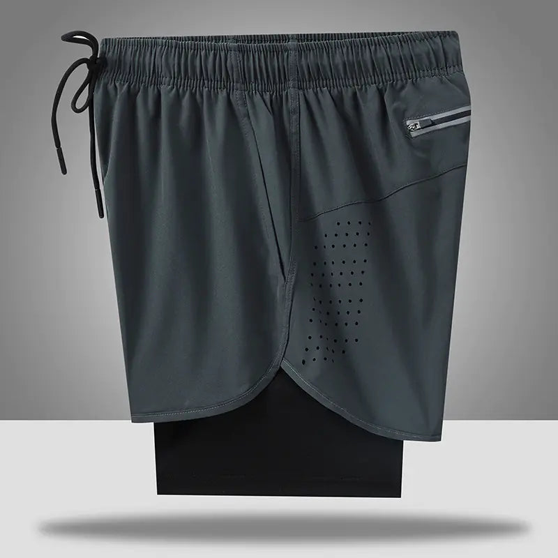Shorts Masculina Esportiva DryFit com Forro Respirável – Ideal para Corridas e Treinos