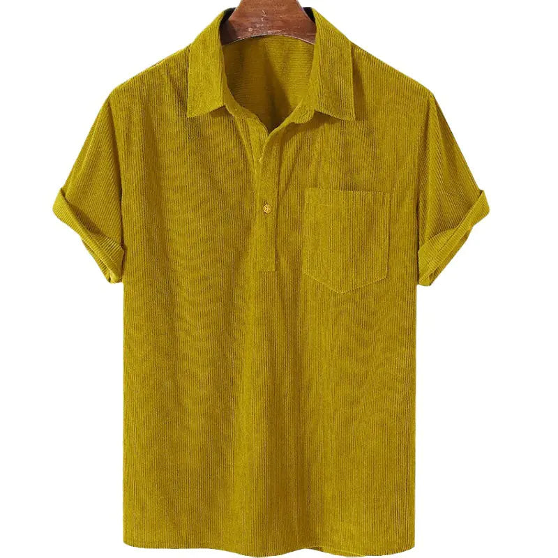 UrbanSoft – Camisa Corduroy de Manga Curta