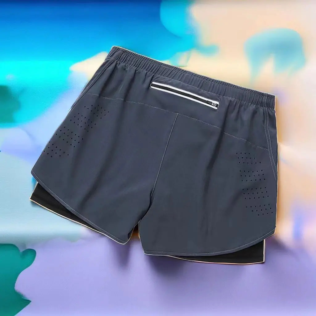 Shorts Masculina Esportiva DryFit com Forro Respirável – Ideal para Corridas e Treinos