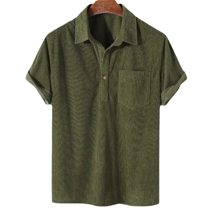 UrbanSoft – Camisa Corduroy de Manga Curta