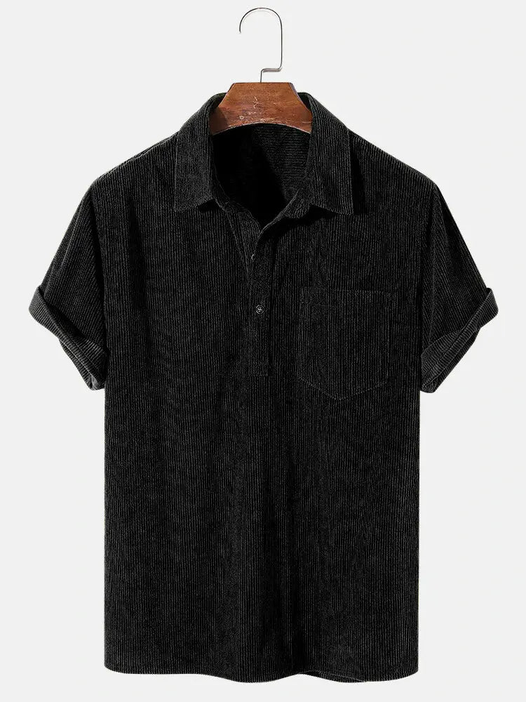 UrbanSoft – Camisa Corduroy de Manga Curta