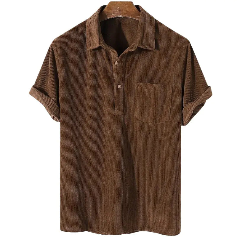 UrbanSoft – Camisa Corduroy de Manga Curta